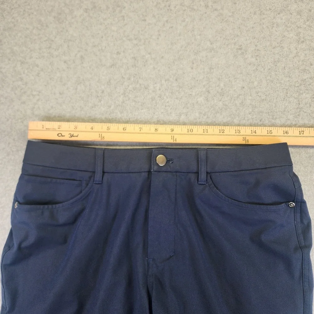 Lululemon ABC Pants Slim Fit 5 Pocket Warpstreme Men's 31x27 Chino Blue LM5AQRS